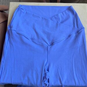 Wide leg cross athletic pants